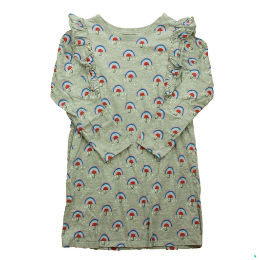 Tea Collection Girls Gray Umbrellas Dress Size: 7 Years Gray Umbrellas