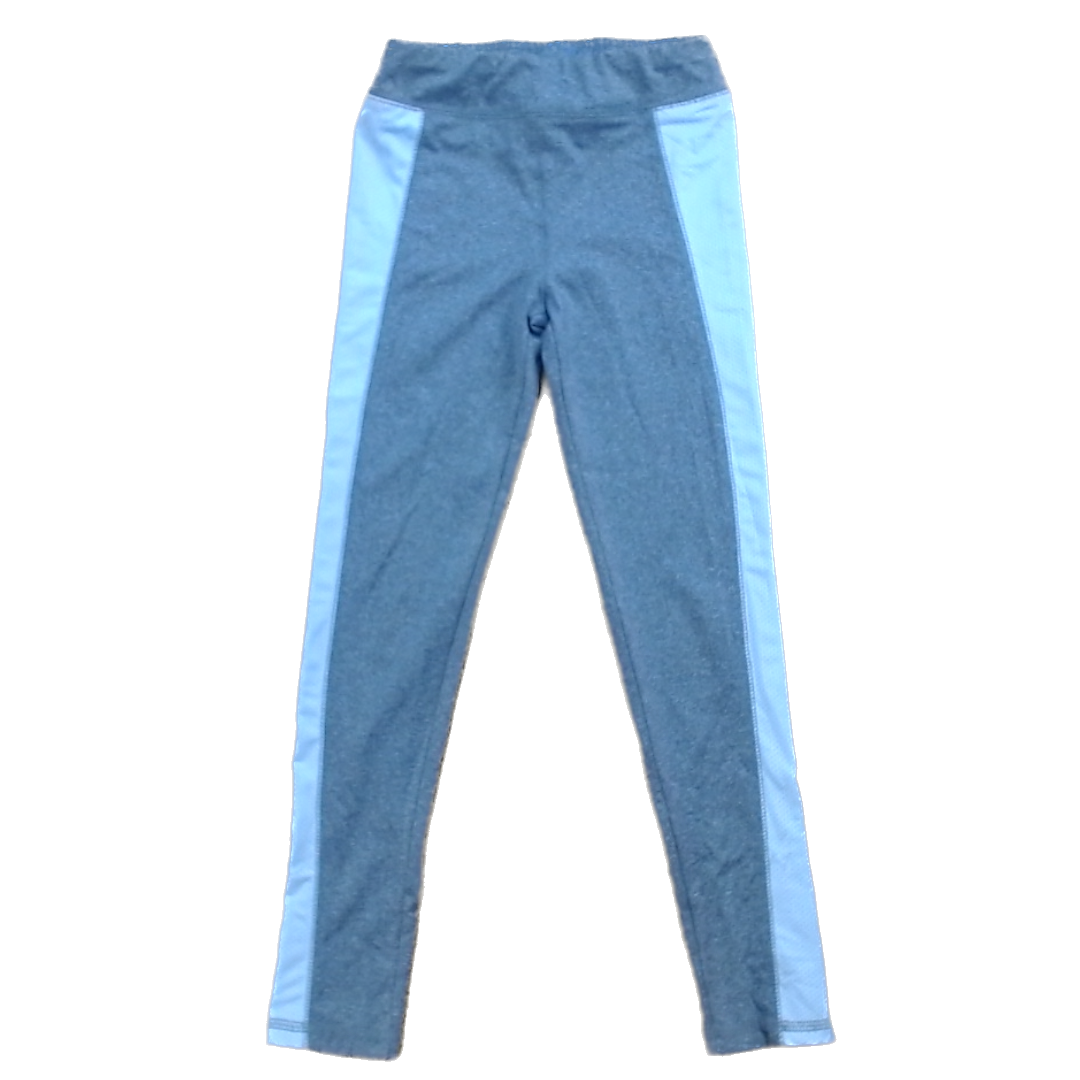 Rockets Of Awesome Girls Gray W/Light Blue Stripe on Side Leggings Size: 8 Years Gray W/Light Blue Stripe on Side