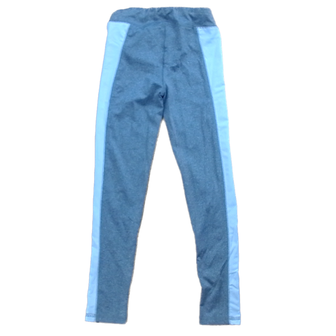 Rockets Of Awesome Girls Gray W/Light Blue Stripe on Side Leggings Size: 8 Years Gray W/Light Blue Stripe on Side