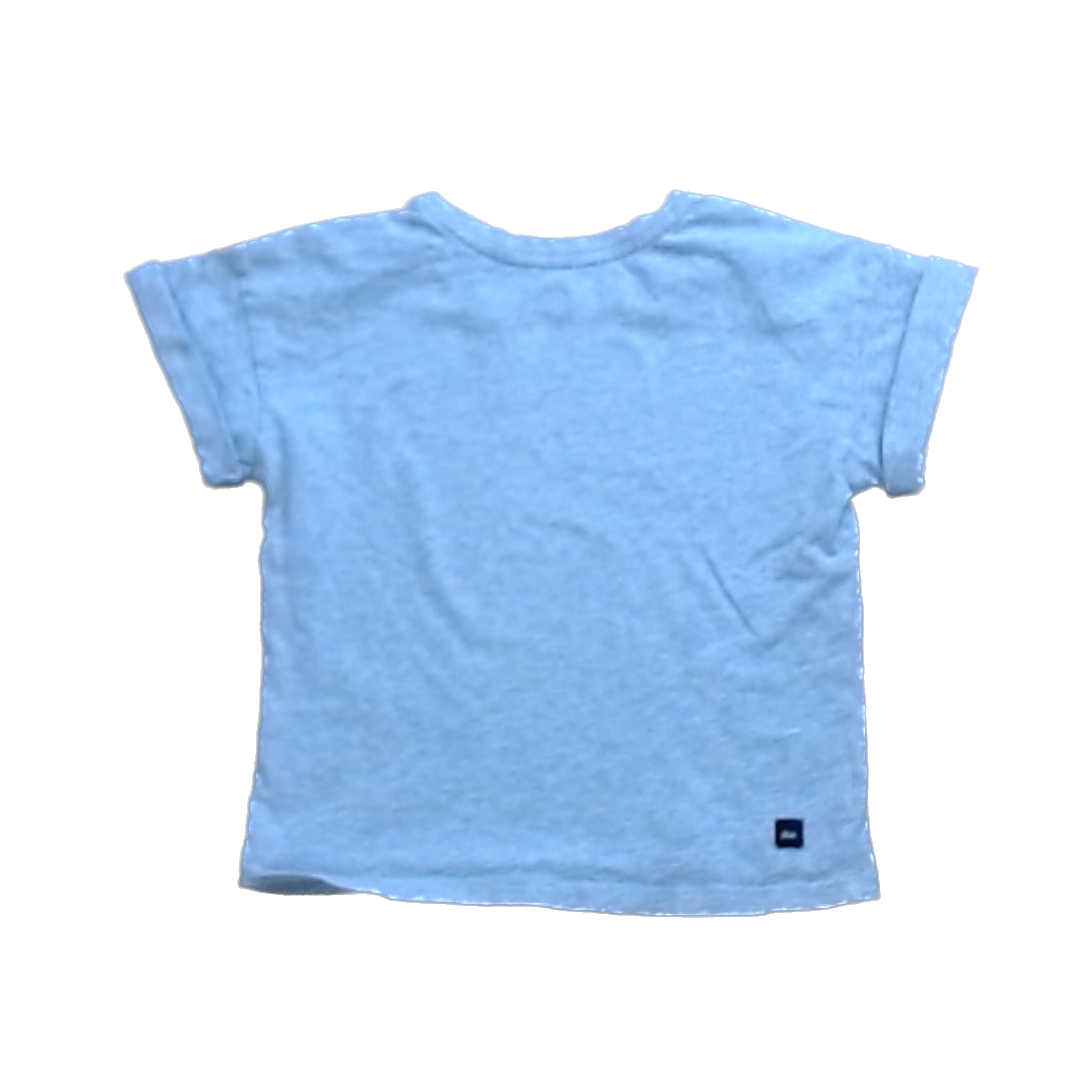 Tea Collection Girls Gray | Watermelon Rainbow Shirt Size: 3T Gray | Watermelon Rainbow