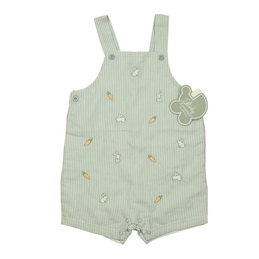 Baby Essentials Boys Gray | White Bunnies Romper Size: 24 Months