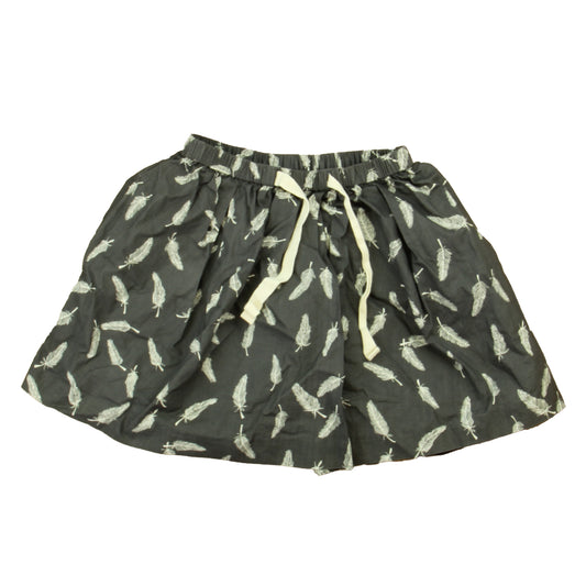 Crewcuts Girls Gray | White Leaves Skirt Size: 4-5T Gray | White Leaves