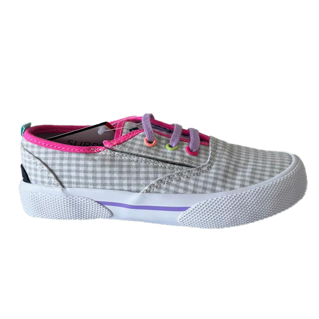 Sperry Girls Gray | White | Pink Sneakers Size: 9.5 Toddler Gray | White | Pink