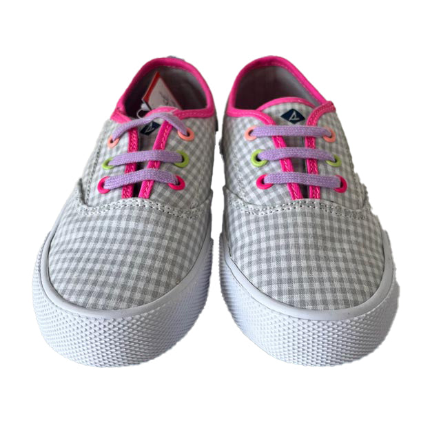 Sperry Girls Gray | White | Pink Sneakers Size: 9.5 Toddler Gray | White | Pink