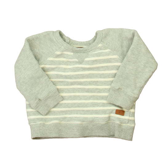 7 for all Mankind Boys Gray | White Stripe Sweatshirt Size: 18 Months