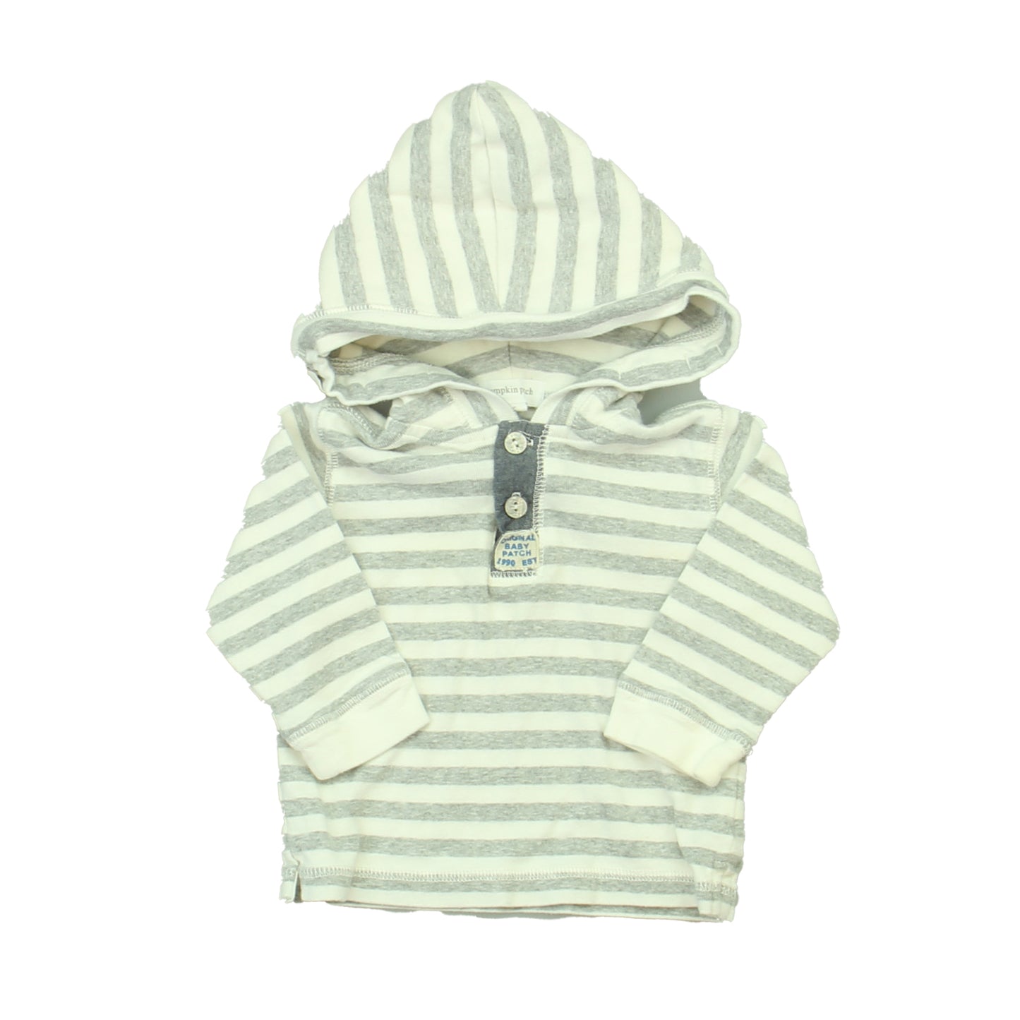 Pumpkin Patch Boys Gray | White Long Sleeve T-Shirt Size: 3-6 Months Gray | White