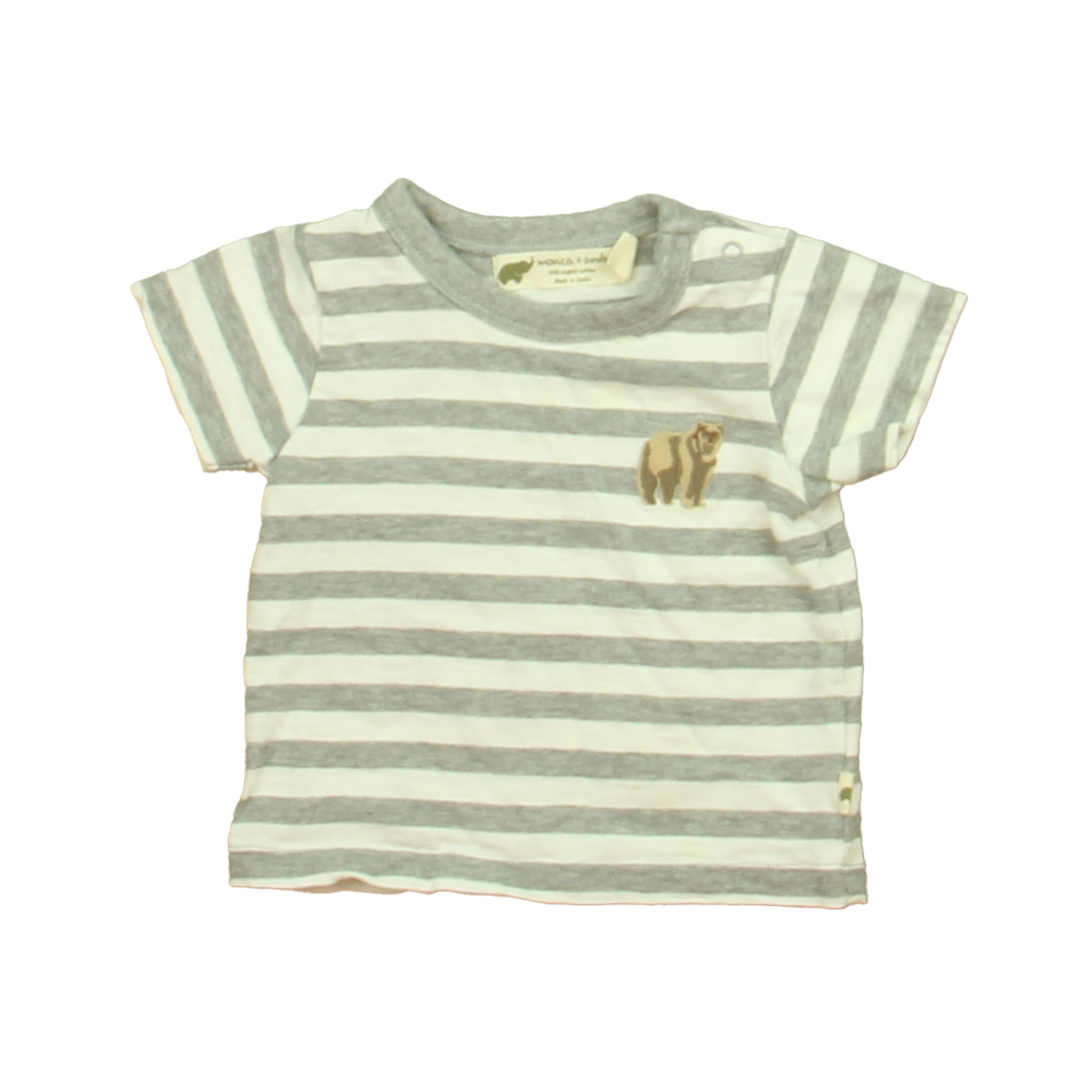 Monica + Andy Boys Gray | White T-Shirt Size: 3-6 Months Gray | White