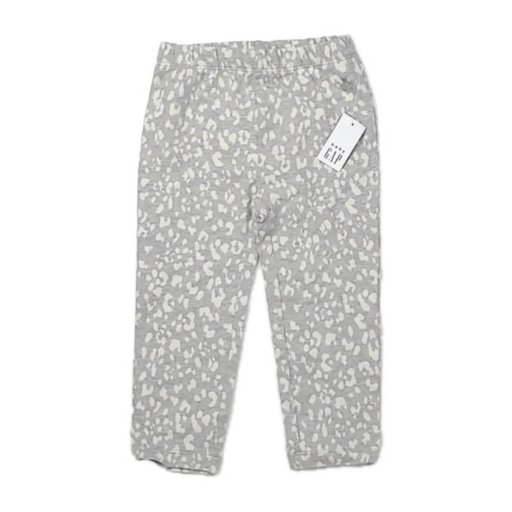 Gap Girls Gray | White Leggings Size: 18-24 Months Gray | White