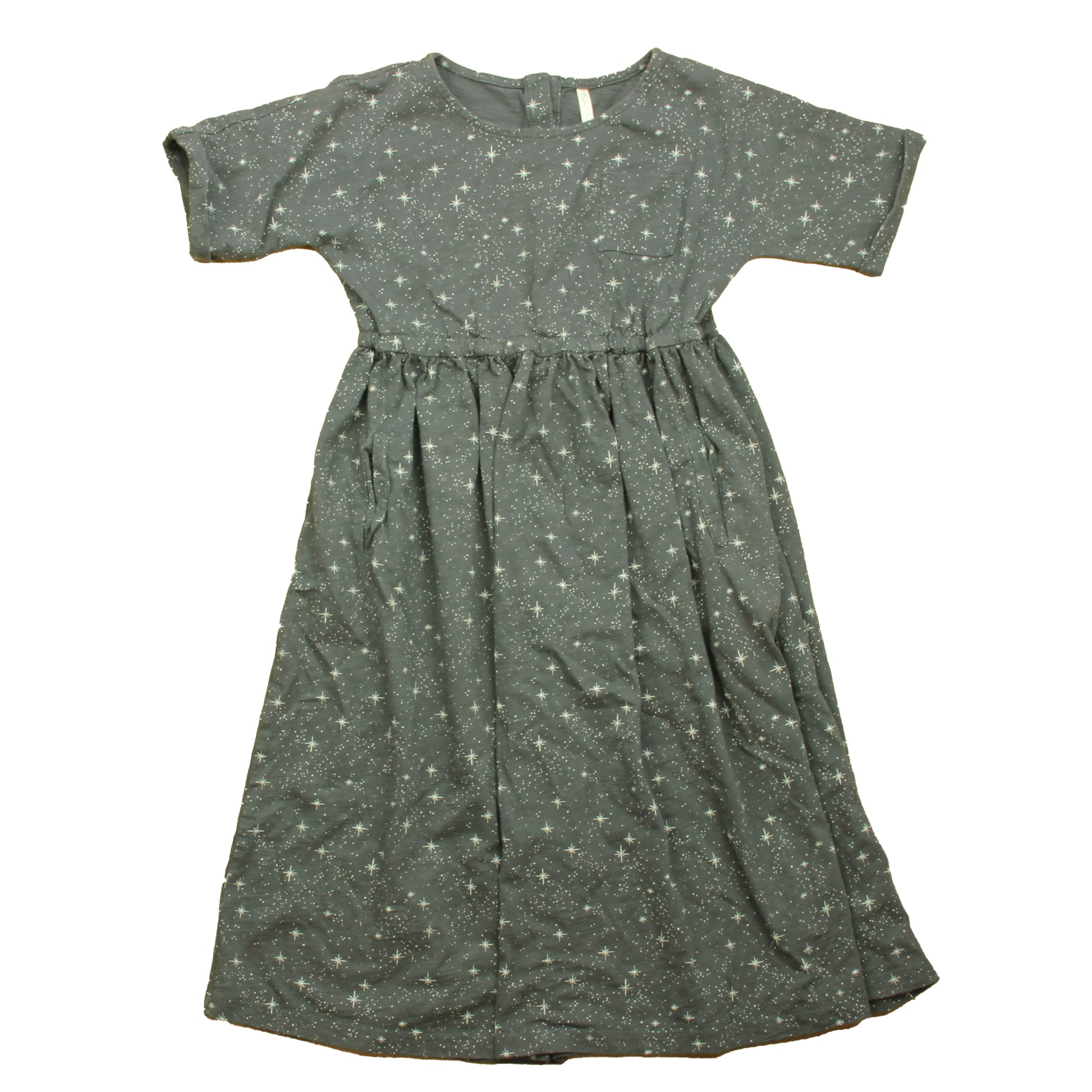 Rylee + Cru Girls Gray | White Dress Size: 8-9 Years Gray | White