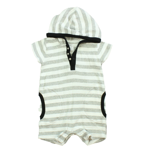 Nordstrom Boys Gray | White Romper Size: 3 Months Gray | White