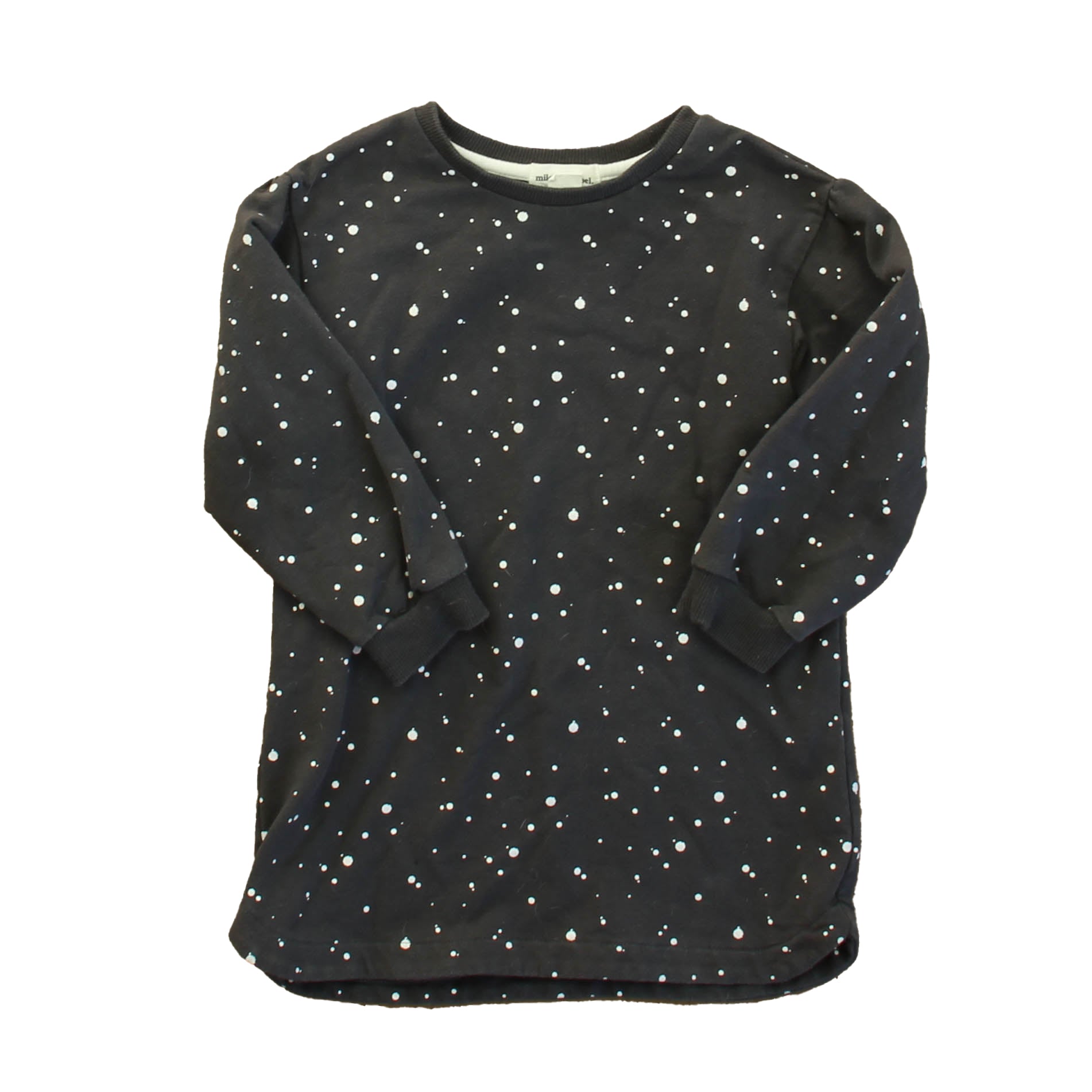 Miles the Label Girls Gray | White Dress Size: 24 Months Gray | White