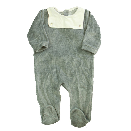 Jacadi Boys Gray | White Long Sleeve Outfit Size: 6 Months Gray | White