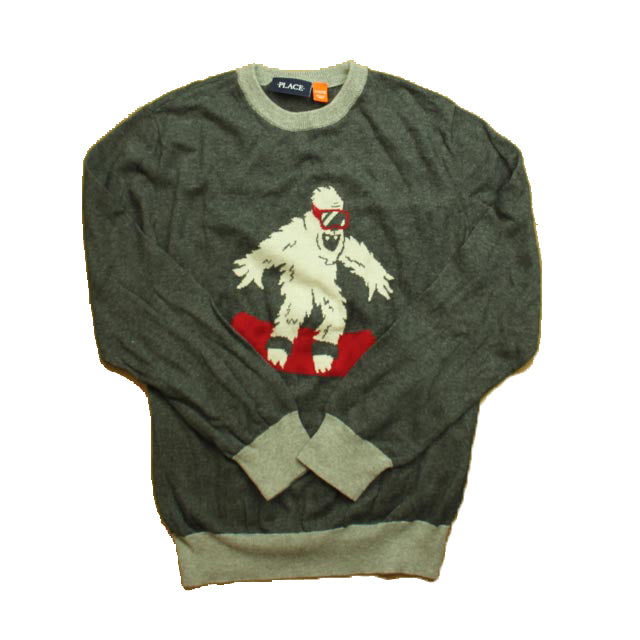 The Children's Place Boys Gray | White Sweater Size: 10-12 Years