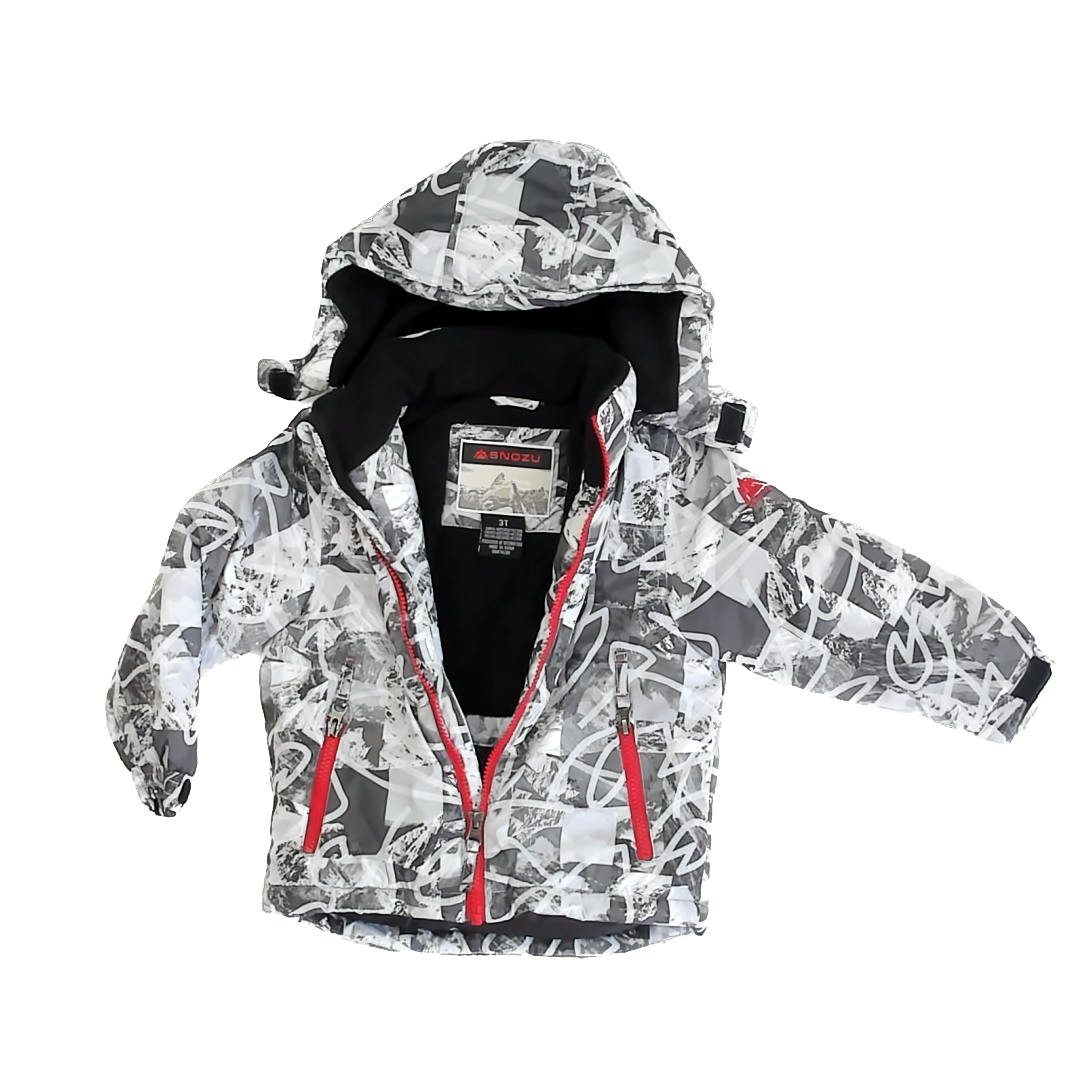 Snozu Boys Gray | White Snow & Ski Coat Size: 3T Gray | White