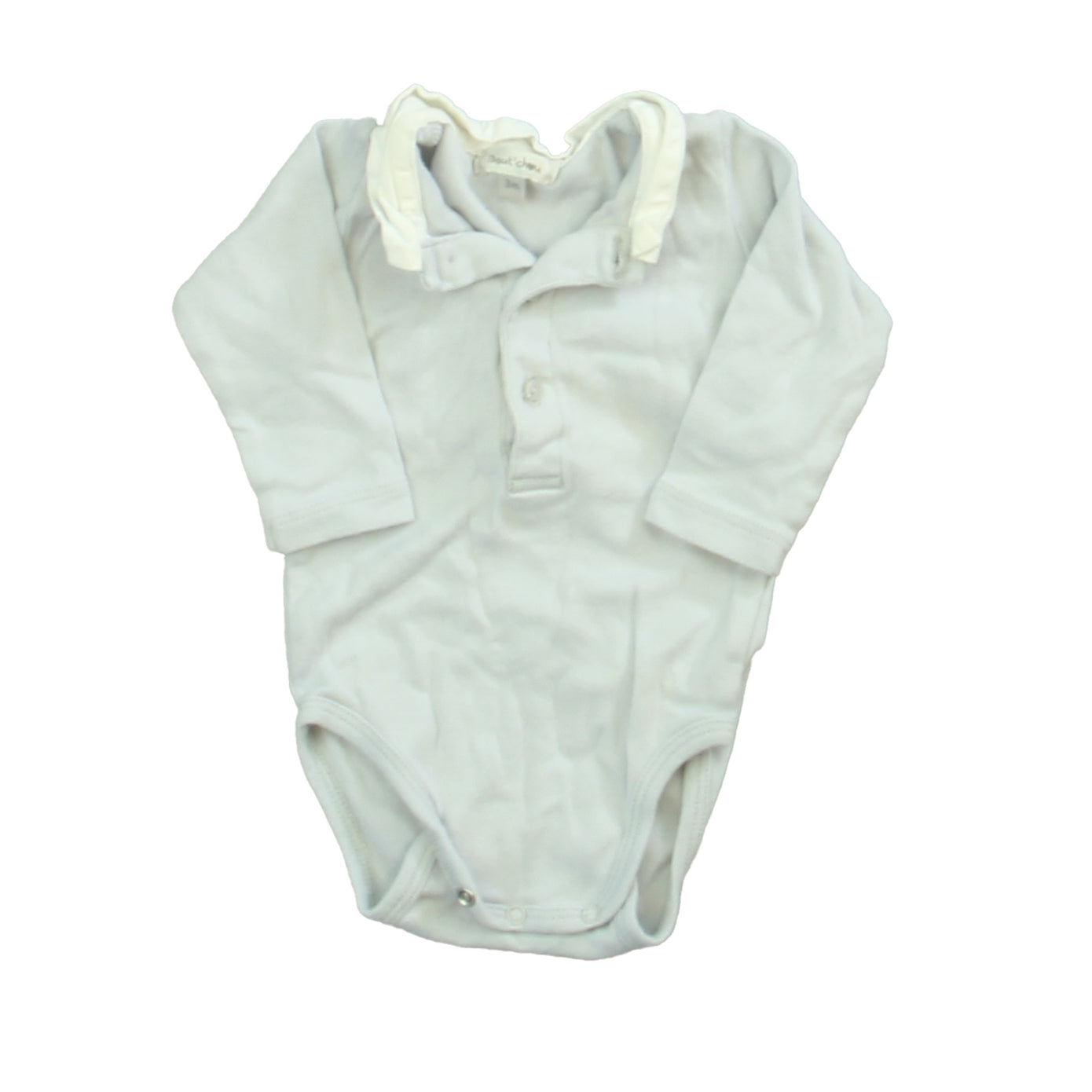 Bout'chou Boys Gray | White Onesie Size: 3 Months Gray | White