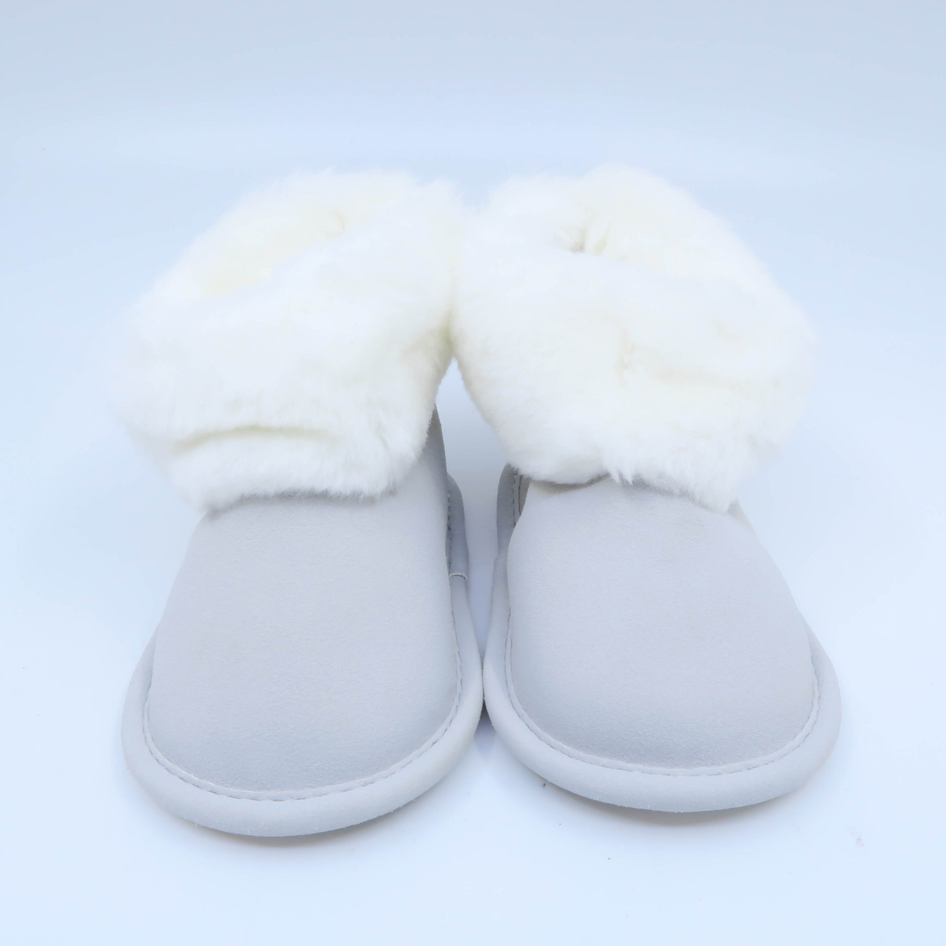 Janie and Jack Unisex Gray | White Booties Size: 2 Infant Gray | White