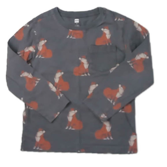 Tea Collection Boys Gray Wolves Long Sleeve T-Shirt Size: 7 Years Gray Wolves