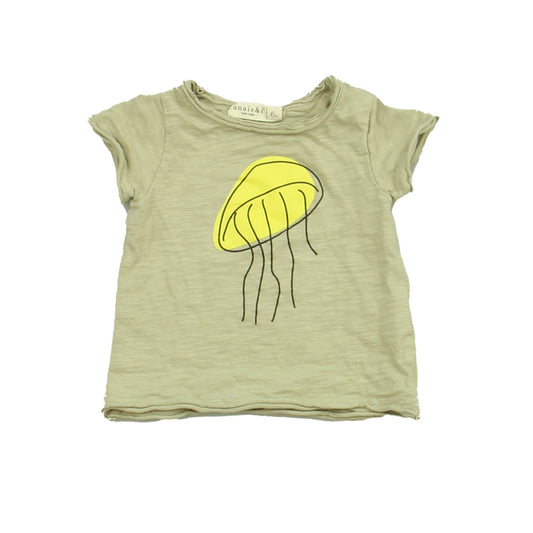 Anais & I Boys Gray | Yellow T-Shirt Size: 6 Months Gray | Yellow