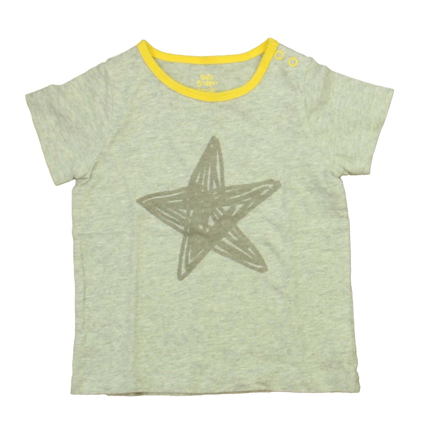 Boden Boys Gray | Yellow T-Shirt Size: 12 - 18 Months