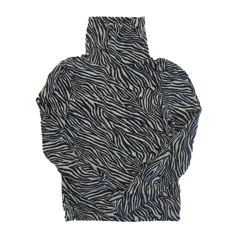 Gap Girls Gray Zebra Turtleneck Size: 10-11 Years Gray Zebra