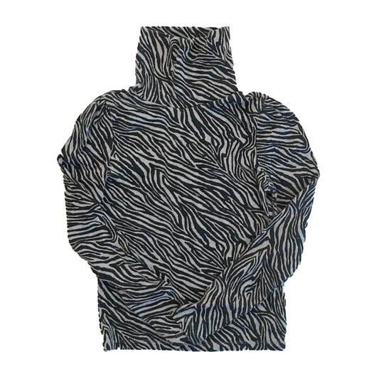 Gap Girls Gray Zebra Turtleneck Size: 10-11 Years Gray Zebra