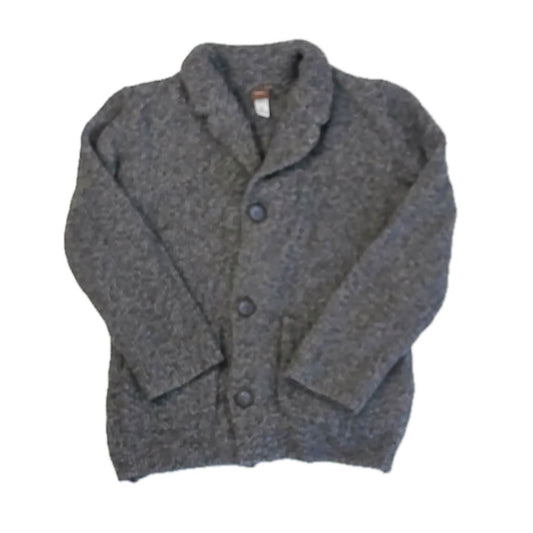 Tea Collection Boys Gray Cardigan Size: 4-5T Gray