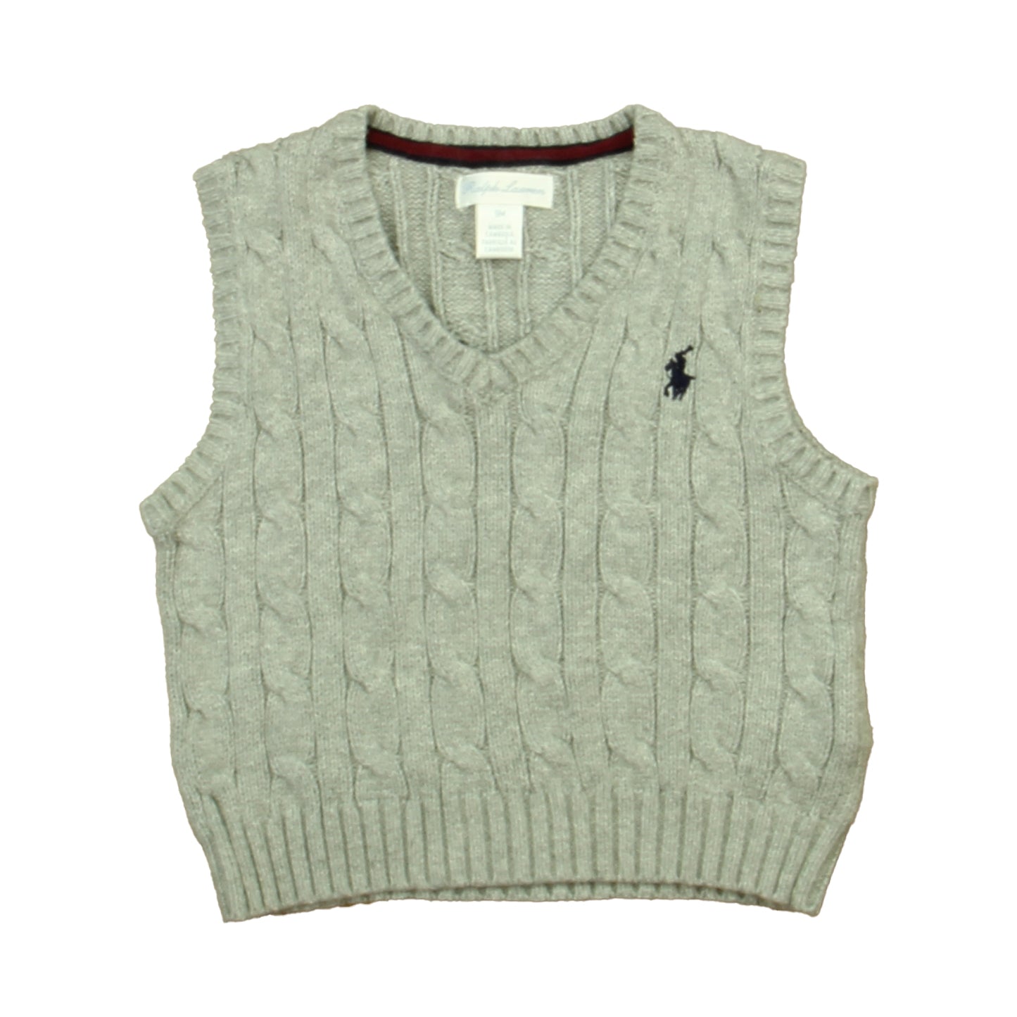 Ralph Lauren Boys Gray Sweater Vest Size: 9 Months Gray