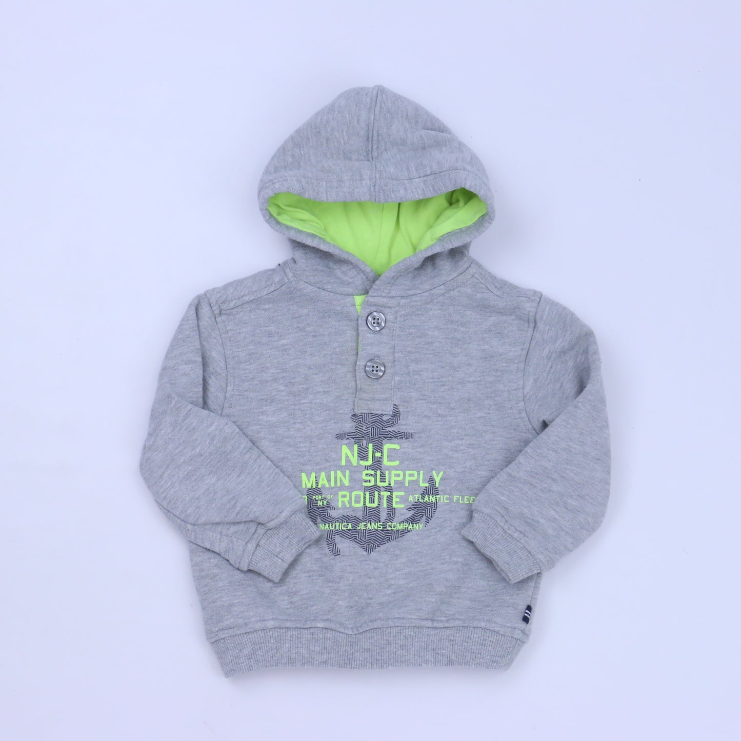 Nautica Boys Gray Hoodie Size: 18 Months Gray
