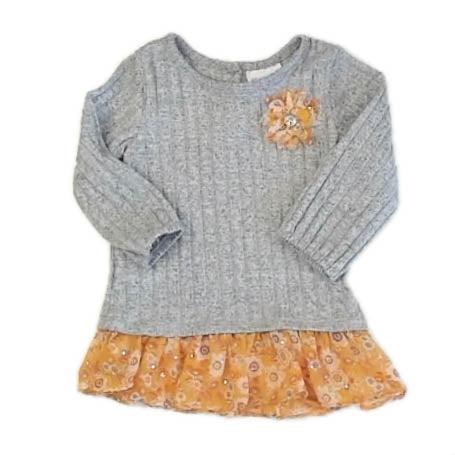 Little Lass Girls Gray Long Sleeve Shirt Size: 3T Gray