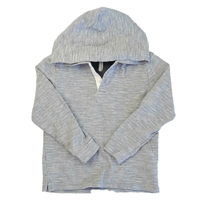 Janie and Jack Boys Gray Long Sleeve Shirt Size: 6 Years Gray