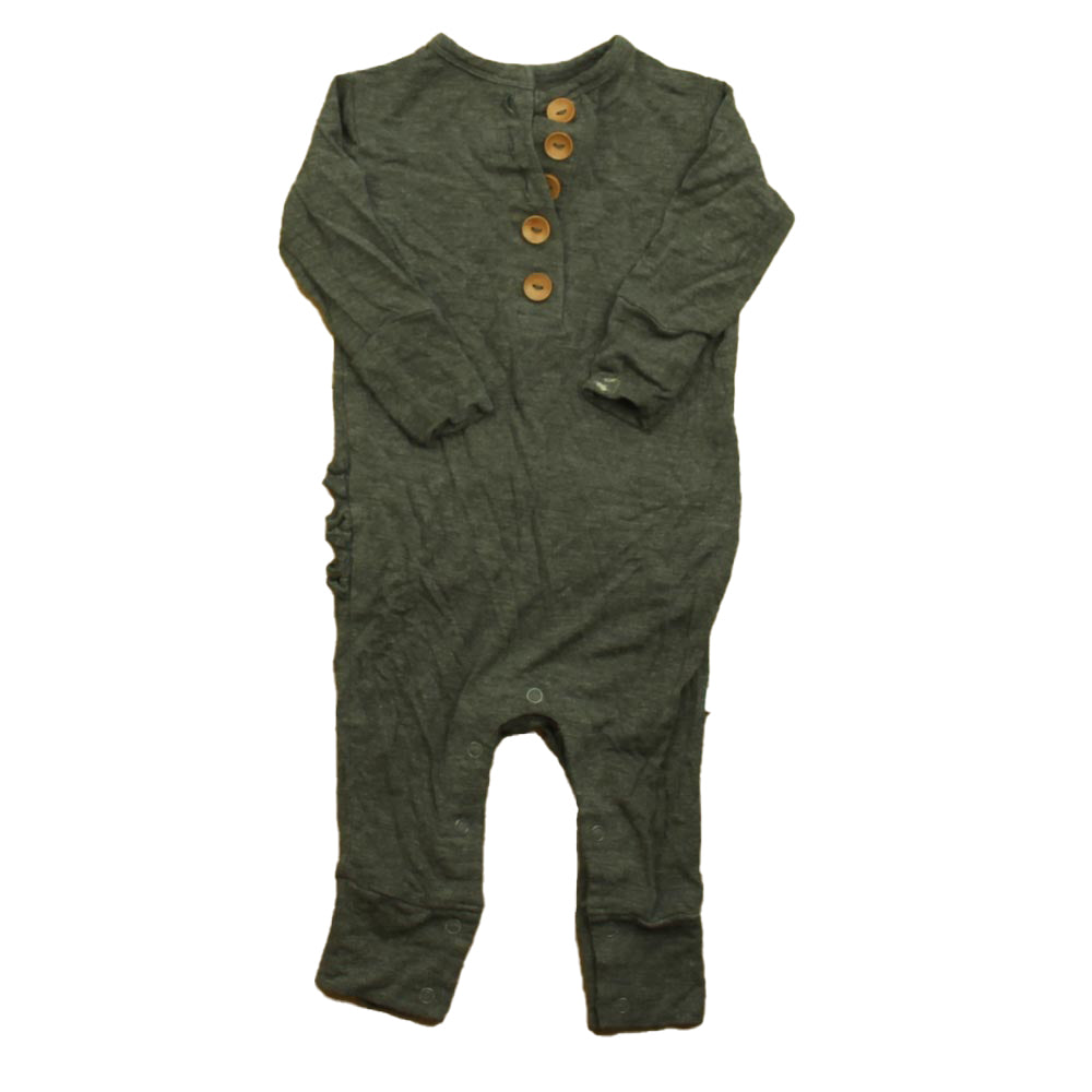 Posh Peanut Girls Gray Long Sleeve Outfit Size: 6-9 Months Gray