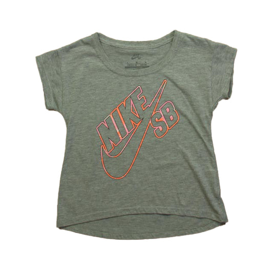 Nike Girls Gray T-Shirt Size: 5-6 Years