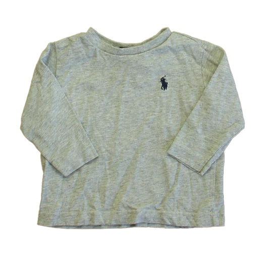 Ralph Lauren Boys Gray Long Sleeve T-Shirt Size: 9 Months