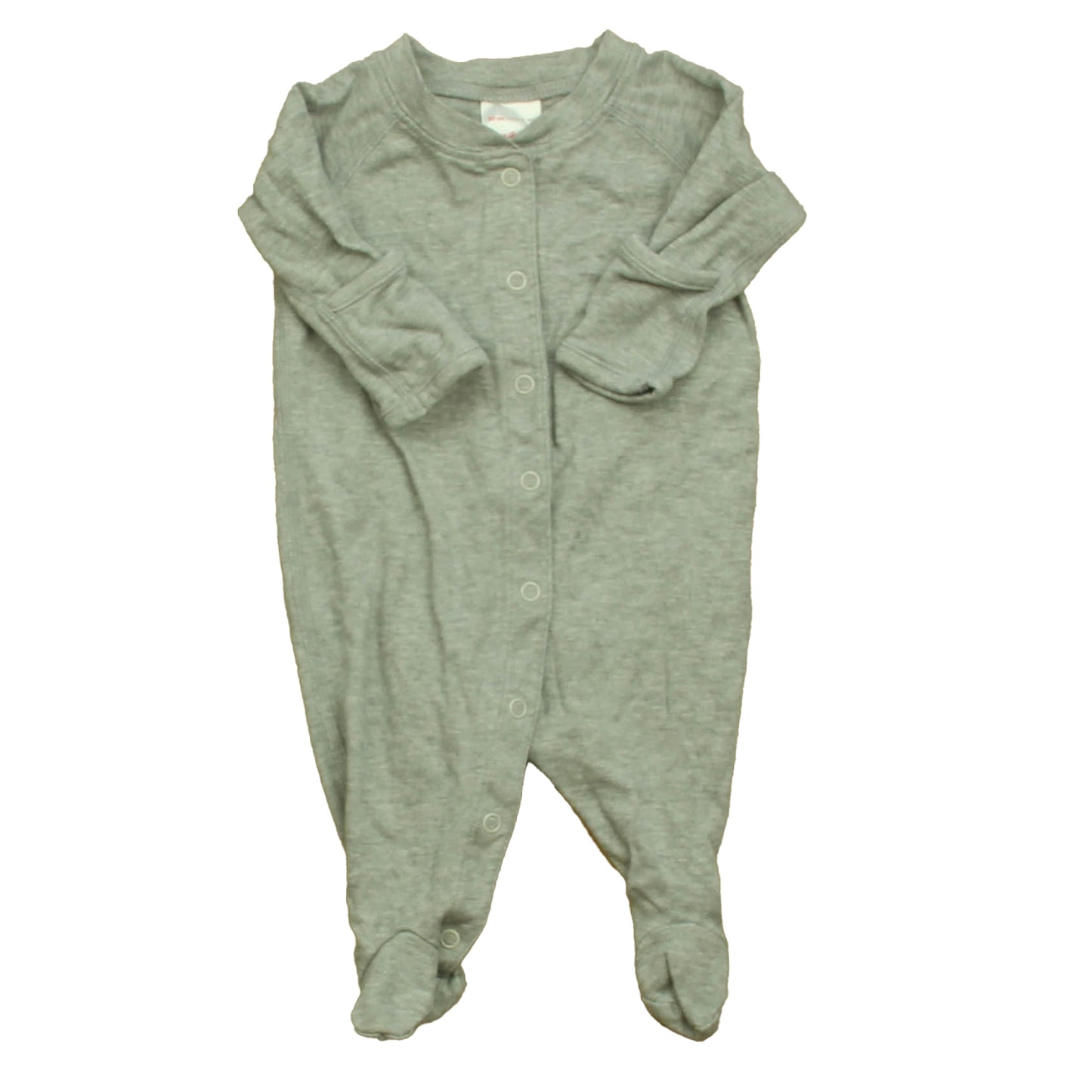Hanna Andersson Boys Gray 1-piece footed Pajamas Size: 0-3 Months Gray
