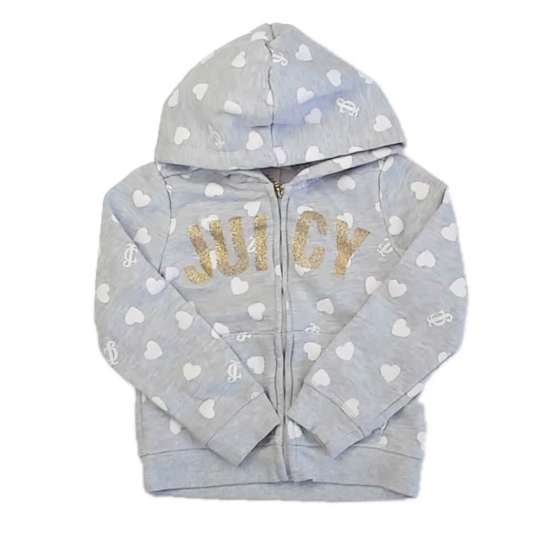 Juicy Couture Girls Gray Hoodie Size: 4T Gray