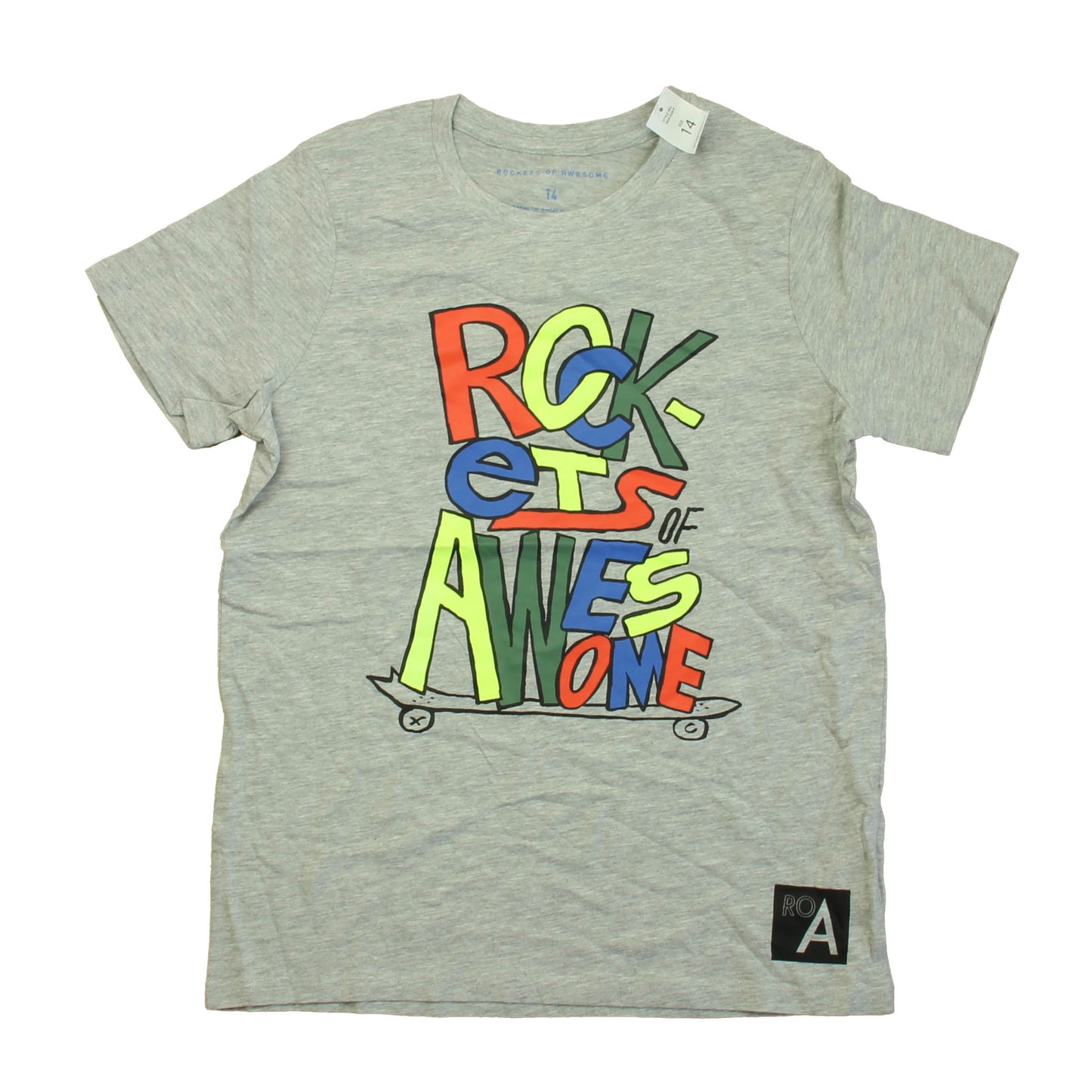 Rockets Of Awesome Boys Gray T-Shirt Size: 14 Years