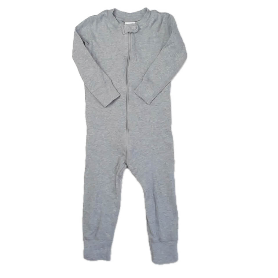 Hanna Andersson Boys Gray 1-piece Non-footed Pajamas Size: 2T Gray
