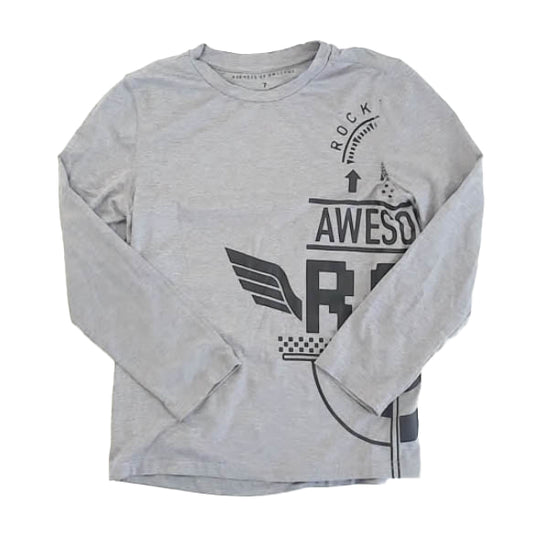 Rockets of Awesome Boys Gray Athletic Top Size: 7 Years Gray