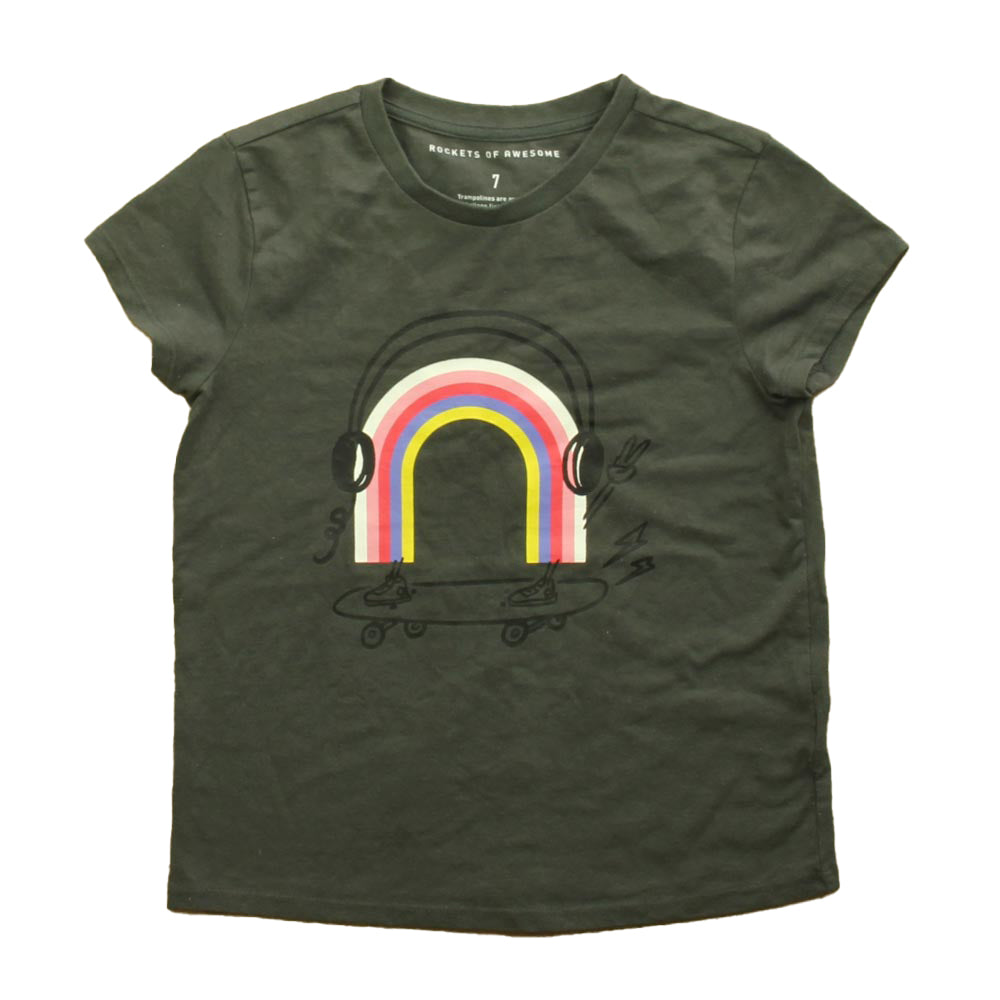 Rockets of Awesome Girls Gray T-Shirt Size: 7 Years