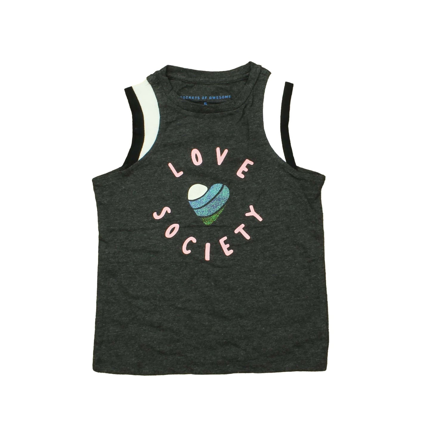 Rockets Of Awesome Girls Gray Tank Top Size: 5T Gray