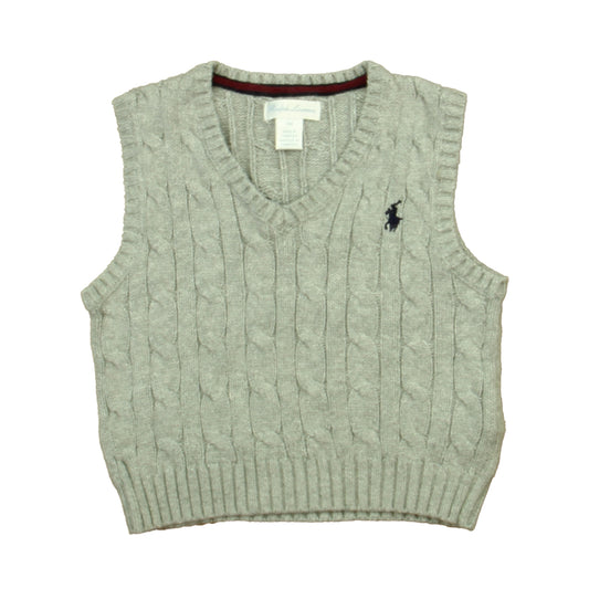 Ralph Lauren Boys Gray Sweater Vest Size: 9 Months Gray