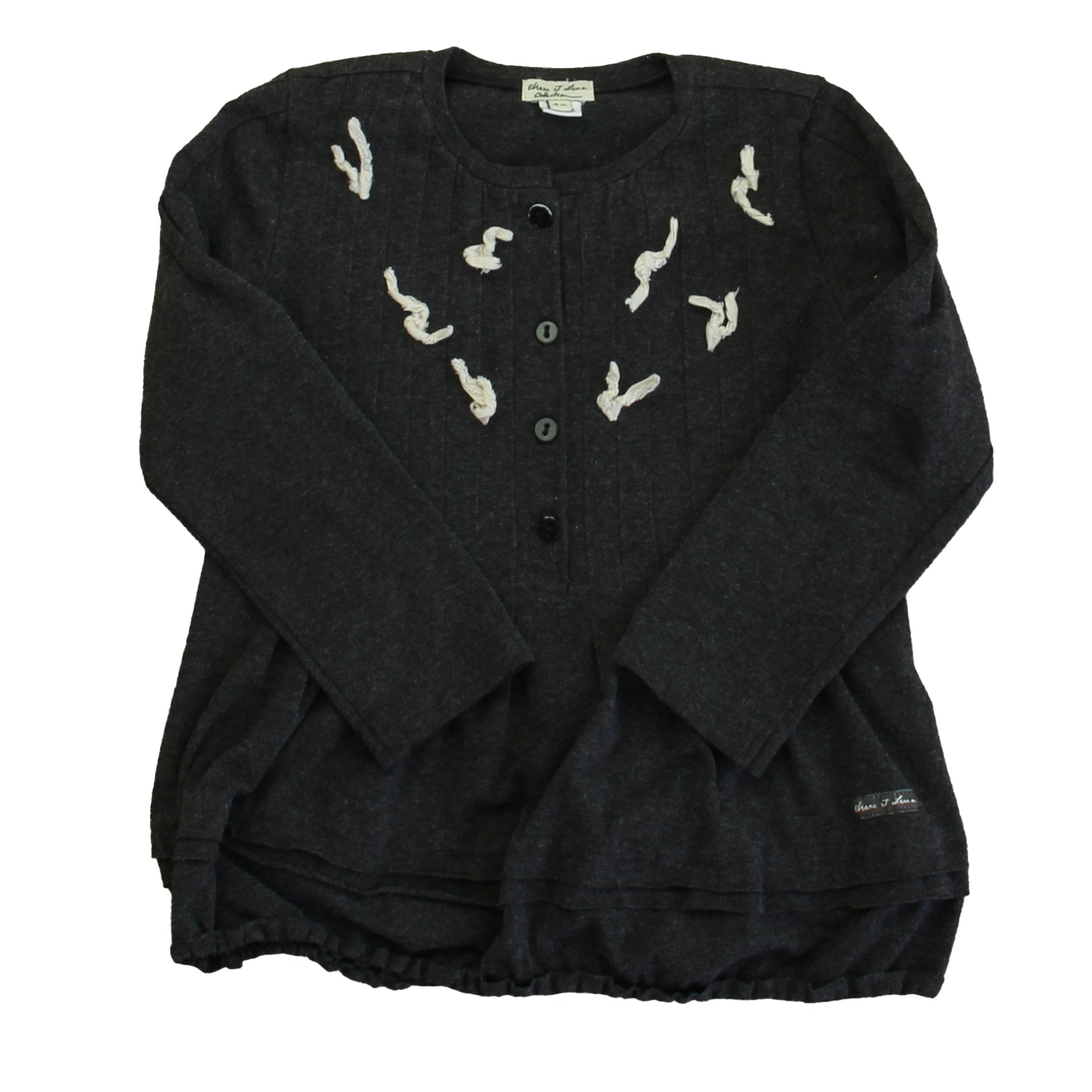 Eliane Et Lena Girls Gray Long Sleeve Shirt Size: 4T Gray