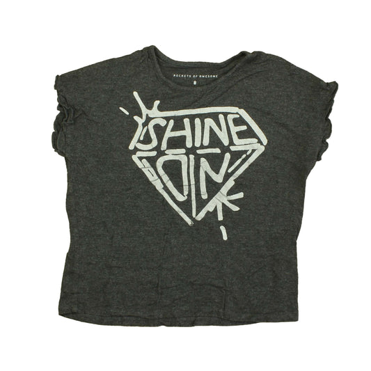 Rockets Of Awesome Girls Gray T-Shirt Size: 8 Years Gray