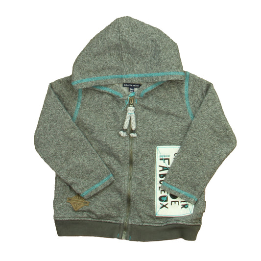 Souris Mini Boys Gray Hoodie Size: 24 Months Gray