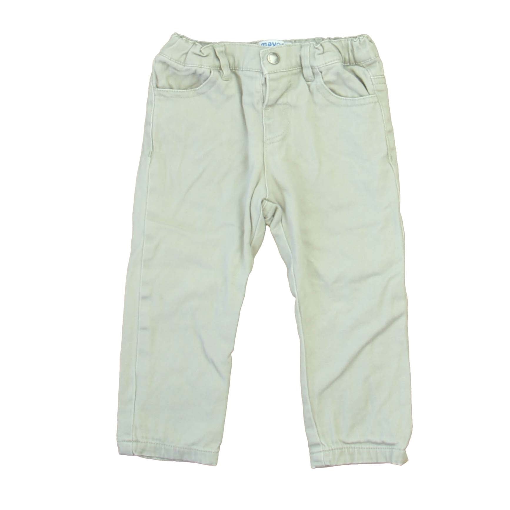 Mayoral Boys Gray Pants Size: 18 Months Gray