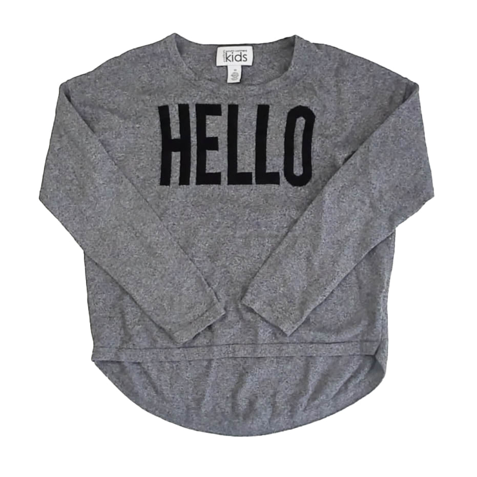 Cotton Autumn Cashmere Girls Gray Long Sleeve Shirt Size: 10 Years Gray