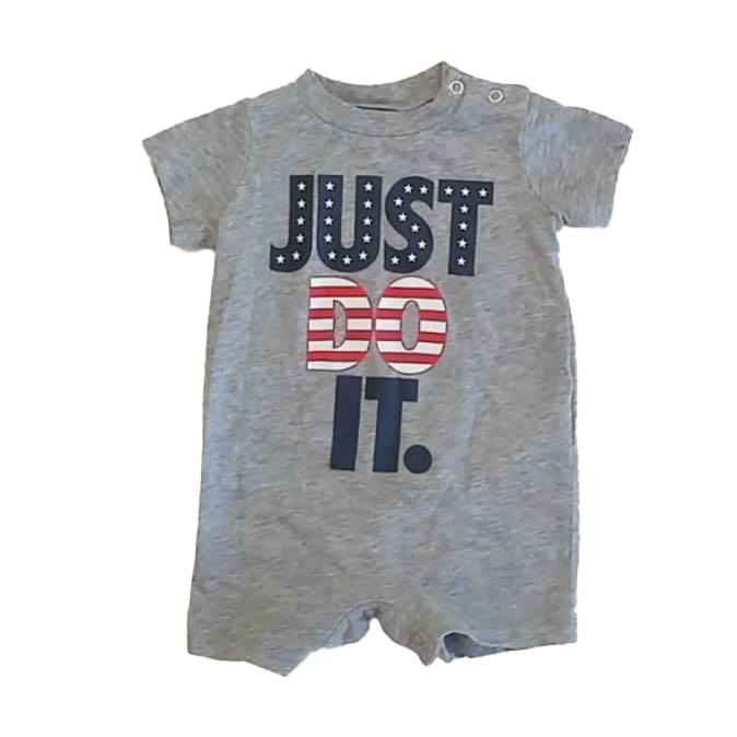 Nike Boys Gray Romper Size: 3 Months Gray