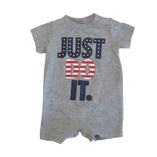 Nike Boys Gray Romper Size: 3 Months Gray