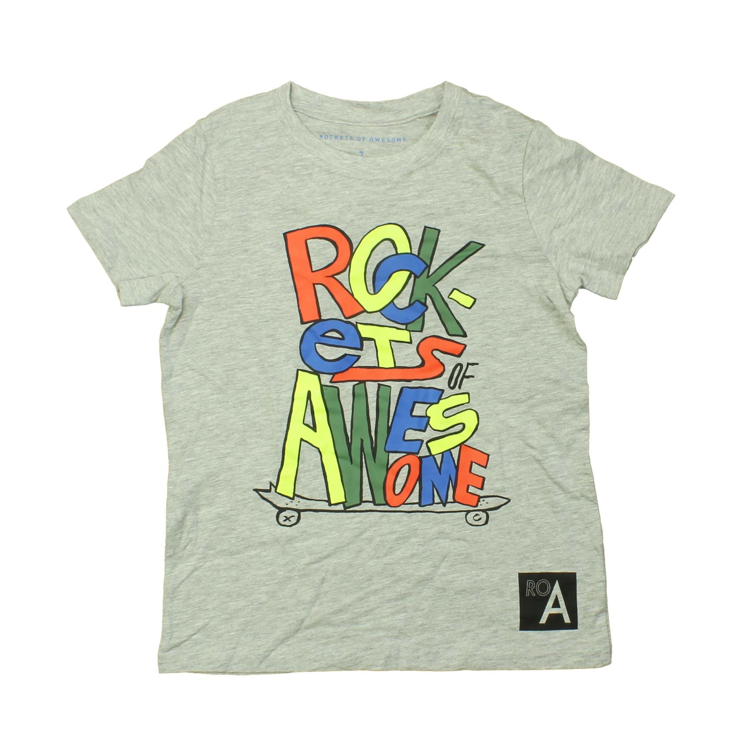 Rockets Of Awesome Boys Gray T-Shirt Size: 7 Years