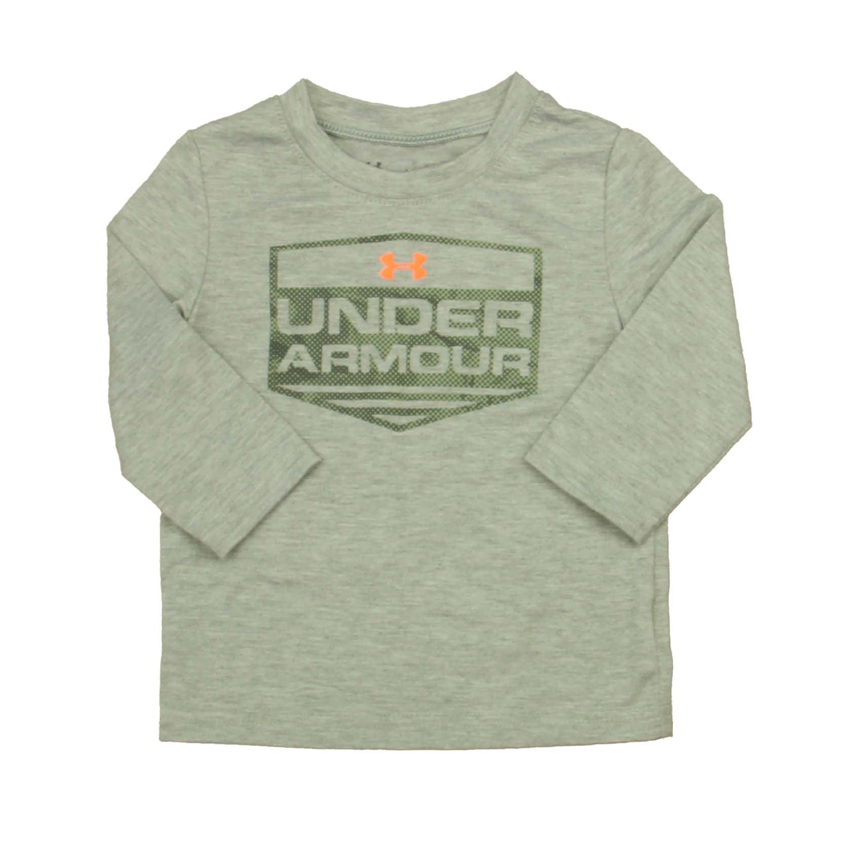 Under Armour Boys Gray Athletic Top Size: 12 Months Gray